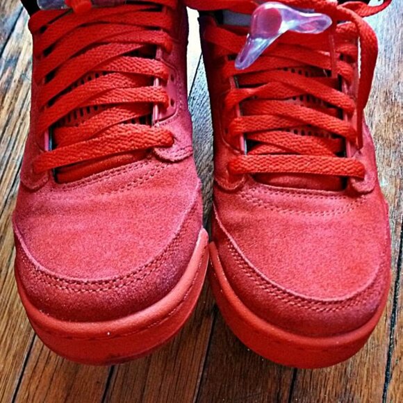 Air Jordan 5 Retro BG Red Suede, Size US M6(Y), W7.5 - Picture 9 of 16